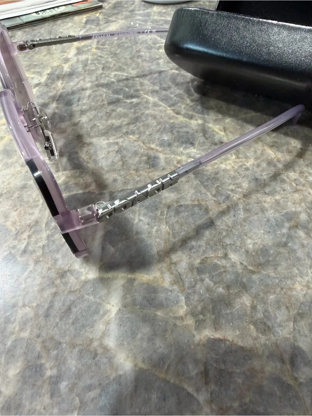 Coach Lilac Oversized Square Sunglasses